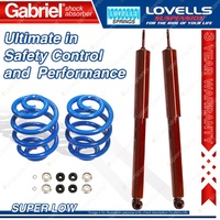 Rear Super Low Gabriel Guardian Shocks Lovells Springs for Commodore VC VH Wagon