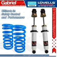 2 Front Gabriel PLUS Shocks + Lovells Springs for Mitsubishi Pajero NP NS NT NW