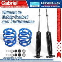 2 Front Super Low Gabriel Ultra Shocks + Lovells Springs for Toyota Hilux RN