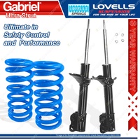 2 Rear STD Gabriel Ultra Strut Shocks + Lovells Springs for Nissan Bluebird U13
