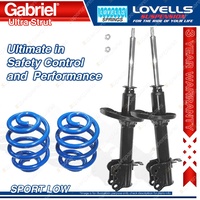 2 Rear Sport Low Gabriel Ultra Strut Shocks + Lovells Springs for Mazda MX-6 GE