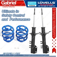 2 Front Super Low Gabriel Ultra Shocks + Lovells Springs for Suzuki Swift SF413