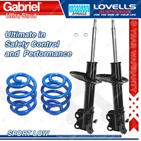 2 Front Sport Low Gabriel Ultra Shocks + Lovells Springs for Corolla AE 101 102
