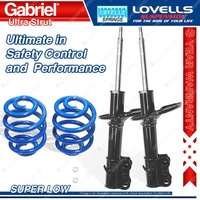 2 Front Super Low Gabriel fixed Shocks + Lovells Springs for Toyota Camry SDV10R