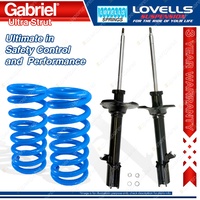 2 Rear STD Gabriel Ultra Strut Shocks + Lovells Springs for Subaru Liberty BG6