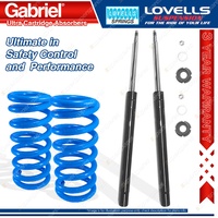 2 Front Gabriel Cartridge Shocks + Lovells Springs for BMW 3 Series E30 318i iS