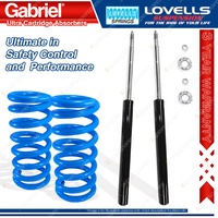 2 Front Gabriel Ultra Strut Cartridge Shocks + Lovells Springs for Volvo 242 244