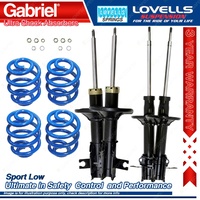 F + R Sport Low Gabriel Ultra Shocks + Coil Springs for Ford Laser KJ KL KM