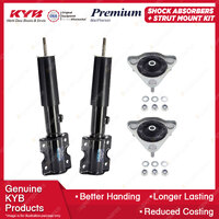 2 Front KYB Shock Absorbers + Strut Top Mount Kit for Ford Transit VF VG 94-00