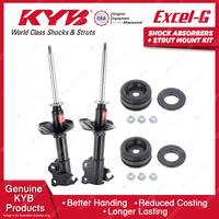 2 Front KYB Shock Absorbers + Strut Top Mount Kit for Holden Astra LD 87-89