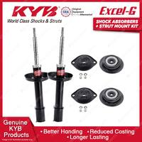 2 Front KYB Shock Absorbers + Strut Top Mount Kit for Holden Barina SB 94-01
