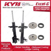 2 Front KYB Shock Absorbers + Strut Top Mount Kit for Holden Vectra ZC 03-06
