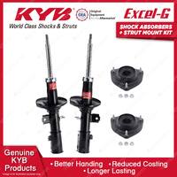 2 Front KYB Shock Absorbers Strut Mount Kit for Hyundai Getz TB Hatchback 02-11