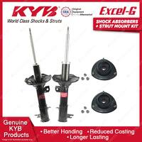 2 Front KYB Shock Absorbers Strut Mount Kit for Hyundai Santa Fe SM Wagon 00-06