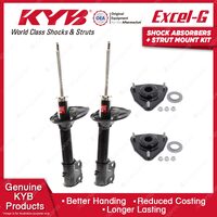 2 Front KYB Shock Absorbers Strut Mount Kit for Mitsubishi Outlander ZE 03-06