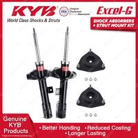 2 Front KYB Shock Absorbers + Strut Mount Kit for Mitsubishi ASX XA XB SUV 10-ON