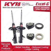 2 Front KYB Shock Absorbers + Strut Mount Kit for Nissan X-Trail T31 Wagon 07-12