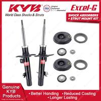 2 Front KYB Shock Absorbers Strut Mount Kit for Peugeot 207 EP3 KFU KFV 07-10