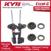 2 Front KYB Shock Absorbers Strut Mount Kit for Peugeot 3008 9HR 9HZ RHH 10-17