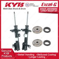 2 Front KYB Shock Absorbers + Strut Top Mount Kit for Saab 9-3 YS3F 01-12