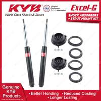 2 Front KYB Shock Absorbers + Strut Top Mount Kit for Saab 9-3 YS3D 98-01