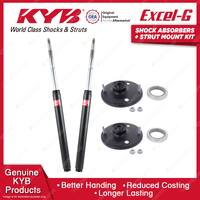 2 Front KYB Shock Absorbers + Strut Top Mount Kit for Volvo 740 940 960 84-96