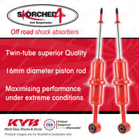 2 Front KYB SKORCHED 4'S Shock Absorbers for Mazda BT50 UP UR 11-On Lifted Susp.