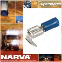 Narva 2-way male female connector Blue flared vinyl insulated Pack of 100
