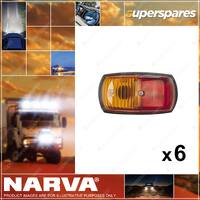 6 x Narva Lens 85765 to suit Side Marker Lamp Red Amber 85760 85770
