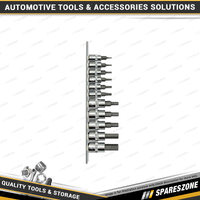 11 Pcs of PK Tool 1/4 Inch & 3/8 Inch Drive SAE Hex Bits Socket Set - S2 Steel