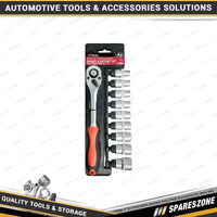 11 Pcs of PK Tool 1/2 Inch Drive 250mm Hetok Socket & Ratchet Set - Socket Lock