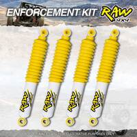 Front + Rear 50mm RAW 4x4 Nitro Max Shock Absorbers for Jeep Wrangler JK