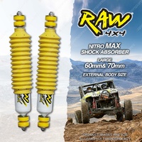 2 Rear 100mm RAW 4x4 Nitro Max Shock Absorbers for Nissan Patrol GQ Y60 GU Y61