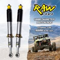 2 Front 50mm RAW 4x4 Predator Shock Absorbers for Mitsubishi Pajero NM NP NS NT