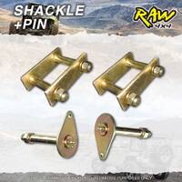 Rear RAW 4X4 Leaf Springs Shackles + Pins for Nissan Patrol GQ Y60 GU Y61