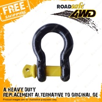 1 Pc Roadsafe 4WD Black Yellow Bow Shackle 4750kgs Premium Quality Brand New
