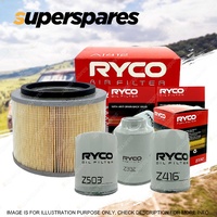 Ryco 4WD Air Oil Fuel Filter Service Kit for Nissan Patrol GU Series 1 TD42T