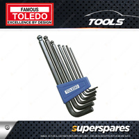 7 Pcs of Toledo Allen Key Set Ball Point Hex Metric - Double ended tool