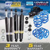 Front Rear Webco Shocks Lovells Sport Low Spring for Holden Commodore VN VP 6Cyl