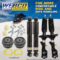 Front Rear Shock Absorbers + Strut Mount Bearing Kit For Holden Commodore VZ