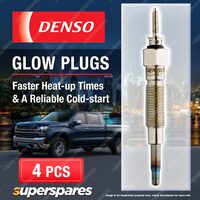 4 x Denso Glow Plugs for Mitsubishi Pajero II NH NJ NK NL III NM Triton MK 2.8